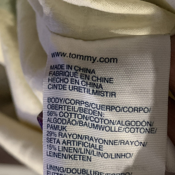 Tommy Hilfiger women’s Striped Short Sleeve linen blend preppy dress size 6 - Picture 8 of 9